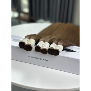 ผมต่อสีน้ำตาลอ่อนแบบตรง  แบบ Double Drawn ผมเวอร์จินแท้จากเวียดนาม ขายส่งแบบเป็นมัด - Product Image 2