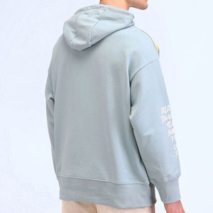 Sweat-shirt à capuche décontracté pour homme, automne-hiver, à double empiècement, manches longues, avec poignets élastiques coupe-vent, brodé, chaud et tendance - Product Image 3