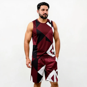 Men's American Flag Print Tank Top And Shorts <b>Set</b> Sublimation <b>Knitted</b> Polyester Sporty Summer Outfit Crew Neck - Product Image 4