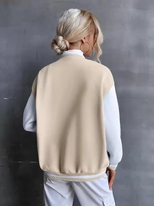 Chaqueta Corta de Mujer con Bordado Chenille Acolchado de Alta Calidad, Personalizada, Transpirable, Resistente al Viento y Ecológica - Product Image 2
