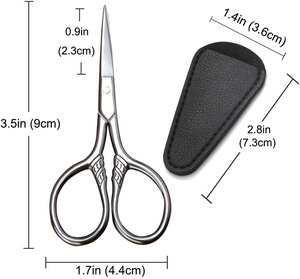 3.5inch Stainless Steel Precision <b>Scissors</b> Multi-Purpose Beauty Grooming Kit Small Size Sharp Blade for Facial Hair <b>Makeup</b> - Product Image 2