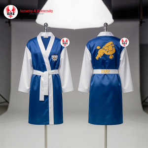 Bata de satén con cuello detallado de la edición Elite de Sigma Gamma Rho |   SGRho Signature1922, Año de Fundación, Tacto de Seda, Lujo, 100% Poliéster - Product Image 1
