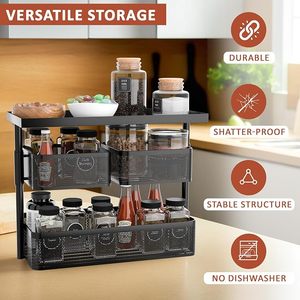Étagère à épices à 3 niveaux en métal, organisateur de cuisine, support de rangement sur comptoir - Product Image 5
