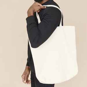 Bolsa de Compras Casual con Estampado, Plegable, Reutilizable, de Lona Negra, con Asa Larga, para Estudiantes, Deportiva - Product Image 4