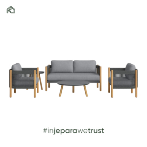 Ensemble de meubles de jardin et de patio modernes, durables et écologiques en teck pour villa et hôtel - Product Image 4