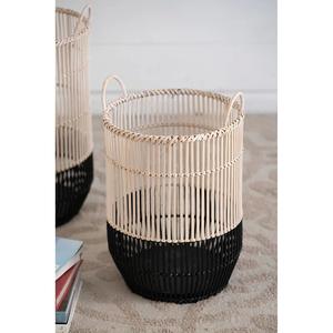 Panier de rangement en métal de style industriel avec poignées en bois, organisateur en fil métallique durable pour la cuisine - Product Image 3