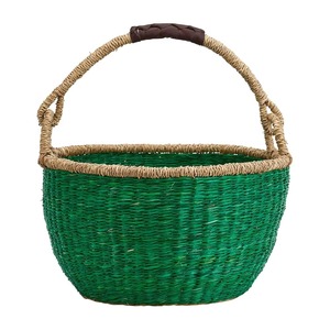 Seagrass <b>basket</b> with one handle custom color Handmade Storage <b>Basket</b> Wholesale eco-friendly Made Viet Nam - Product Image 2