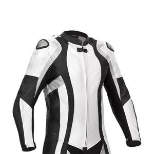 Traje de Motociclismo de Cuero de Manga Larga para Hombre, Resistente al Viento, Negro y Blanco, de una Pieza, Equipo de Protección para Todas las Estaciones - Product Image 3
