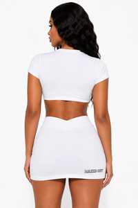 Custom Women's Deep V <b>Crop</b> <b>Top</b> Graphic Print Tee Half Sleeve Plunge Neck women's shirt Premium Cut Partywear Spring Summer Style - Product Image 2