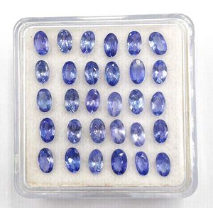 Piedras Preciosas Sueltas de Tanzanita Natural, Corte Ovalado Facetado, 3x5mm, Calibradas, para la Fabricación de Pendientes, Precio al por Mayor - Product Image 5