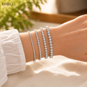 Luxury Moissanite Tennis <b>Bracelet</b> 925 Sterling <b>Silver</b> Round Brilliant Cut Diamond Women's <b>Bracelets</b> - Product Image 2