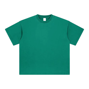 Camiseta de Corte Regular para Hombre, de Alta Calidad, Lisa, de Poliéster/Algodón, Estilo Hip Hop, Transpirable, de Manga Corta - Product Image 1