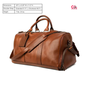 Travel Duffel Bag Handbag Unisex Genuine Cow Leather Classic Casual Eco-friendly Fashion Large Capacity Outdoor Shoulder - Product Image 4