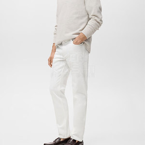Jeans de Hombre de Corte Recto con Logotipo Personalizado, 100% Algodón, Transpirables, Casuales, de Alta Calidad, Venta Directa de Fábrica, al por Mayor - Product Image 3