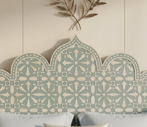 Base de Cama de Madera con Panel Decorativo de Estilo Marroquí Contemporáneo, Tamaño Queen/California King, Muebles Decorativos para Dormitorio - Product Image 5