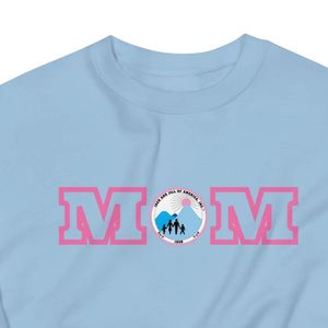 <b>Sky</b> <b>Blue</b> MOM Logo Crew Neck Sweatshirt Long Sleeve Casual Pullover <b>Top</b> Soft Fashion Apparel Everyday Wear Stylish Casual - Product Image 2