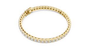 Pulsera Faye Floating Round Solitaire con eslabones - Product Image 3