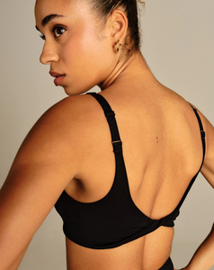 Nouveau Soutien-Gorge de Sport Sans Coutures Noir à Col en V Profond pour Femme, Soutien Moyen, Respirant, Séchage Rapide, Style Fitness Yoga, Collection 2026 en Promotion - Product Image 2