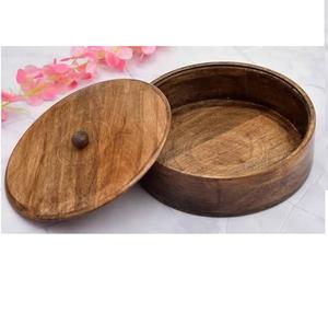 Elegante Caja de Almacenamiento de Madera para Tortillas y Roti con Tapa Metálica de Diseño para Servir en la Cocina, Organización del Hogar, Contenedor de Almacenamiento de Alimentos - Product Image 4