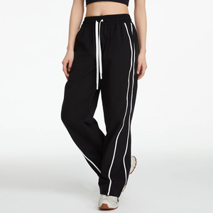Pantalones de Trabajo de Oficina para Verano, Pantalones de Negocios de Cintura Alta y Pierna Ancha para Mujer - Product Image 1