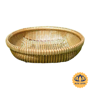 [MEILLEURES VENTES] Panier de rangement en bambou écologique pour fruits et fleurs, mélange de fruits secs parfumés, pour le thé de l'après-midi, Lotus bleu - Product Image 1