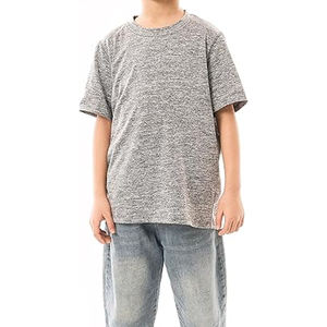 T-shirt jaune personnalisé pour enfants, 100 % coton, qualité supérieure, col rond, coupe ajustée, manches courtes, tissu tricoté formel - Product Image 4