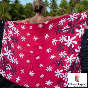 Premium Custom Tropical <b>Beach</b> Sarong Tahitian Pareo Hawaii Fiji Samoa OEM ODM Customized Manufacturing Service Provider India - Product Image 6