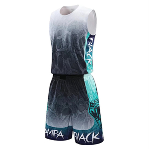 Ensemble d'uniformes de basketball professionnels à sublimation, taille adulte, séchage rapide, fabriqués dans les meilleurs matériaux - Product Image 2