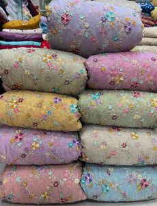 High Quality D Crepe <b>Fabric</b> <b>Medium</b> Weight Embroidered Wedding Boys Soft Wrinkle Resistant Dyed Dresses Blouses Skirts - Product Image 6
