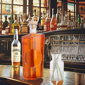 ODM Custom Clear Square Spirits Vodka botella de vidrio de whisky 500ml 750ml diseño de ventana frontal con corcho - Product Image 1