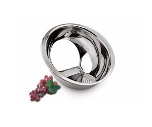 Tazón de Acero Inoxidable con Acabado Cromado 2 en 1 para Lavar, Colar y Mezclar, con Orificios de Drenaje Integrados (Colador Elevado), Apto para Lavavajillas y Horno - Product Image 3