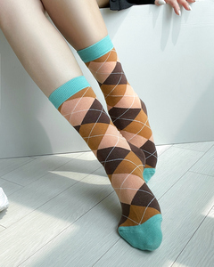 Chaussettes classiques en coton peigné Agyle pour femmes, mélange de coton respirant, usage quotidien, style régulier, toutes saisons - Product Image 3