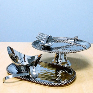 Stainless Steel Silver Shiny Polished Hammered Texture Dining <b>Table</b> Food Serving Bowls Set Home Hotel Kitchenware Accessories - Product Image 1