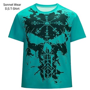 เสื้อยืดแขนสั้นพิมพ์ลายผ้าฝ้าย 100% สำหรับผู้ชาย - Product Image 3