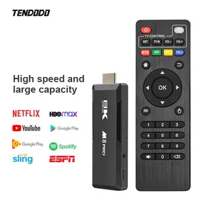 M8 Pro TV Stick 2.4G 5G Dual WIFI USB Smart Fire Lite Alexa Voice Remote TV Stick 4k Android TV Stick