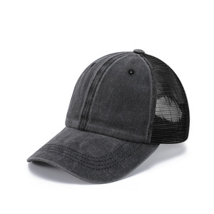 Wholesale Unisex Custom logo 6 Panel Sports mesh Trucker <b>Hats</b> - Product Image 5