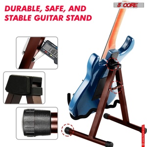 Support de guitare 5 cœurs, 2 pièces, type A, avec bras en mousse souple et base antidérapante en caoutchouc pour guitares acoustiques, électriques et basses - Product Image 5