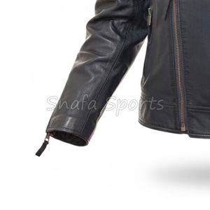 Veste d'hiver chaude et épaisse, manteau d'extérieur personnalisé, veste en cuir d'extérieur pour hommes avec logo personnalisé. - Product Image 4
