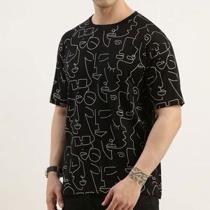 T-shirt Oversize Boxy Personnalisé par le Fabricant, 300 g/m², 100% Coton, Streetwear, avec Impression DTG, Épaules Tombantes, Motif Lettres, Grammage Lourd - Product Image 4