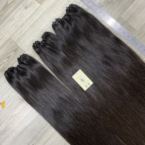 Mèches de cheveux humains vietnamiens bruts non traités à double étirage, cheveux Remy à cuticules alignées, extensions de trame droites - Product Image 5