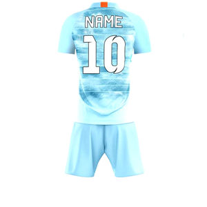 Conjunto de Uniforme de Fútbol con Diseño Personalizable, Impresión Sublimada, Cuello Redondo, Manga Corta, Transpirable, Poliéster, Ropa Deportiva para Hombre Adulto - Product Image 4