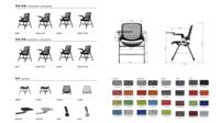 Chaise d'entraînement pliante en maille avec table d'écriture Table d'étude et chaise Une chaise de formation de bureau pour salle de conférence