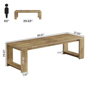Rectangular <b>Dining</b> <b>Table</b> Two-Person Office & Study <b>Desk</b> <b>for</b> Conference Use - Product Image 6