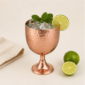 Luxury Pure Copper <b>Wine</b> Glass Stemware Hand-Hammered Metal <b>Goblet</b> For Party Events And Wedding Decorative Tableware On Sale - Product Image 2
