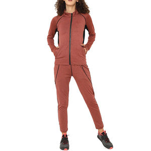 Service OEM – Ensemble de survêtement décontracté deux pièces pour femme, grande taille, hiver, 100 % coton, respirant, léger, personnalisable - Product Image 1