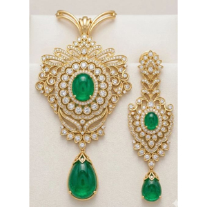 Ensemble de bijoux en cristal royal élégant de haute qualité pour occasions formelles, provenant d'un fournisseur indien au meilleur prix. - Product Image 3
