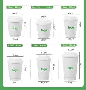 Gobelet à café écologique à double paroi de 480 ml (16 oz) - Couleurs naturelles - Vaisselle jetable en papier pur - Biodégradable - Recyclable - Product Image 5