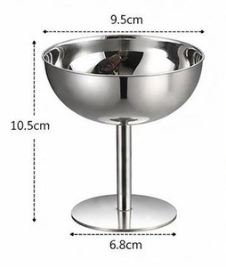 Premium Stainless Steel Ice Cream Bowl Snack Dessert Bowl Reusable Salad Cup Metal Bowl for party wedding birthday celebration - Product Image 6