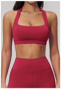 Top Class Women Square <b>Neck</b> Sports <b>Bra</b> With Logo Band Wireless Workout Top Fitness Sports <b>Bra</b> For Women - Product Image 4