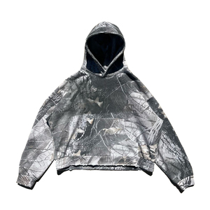 Sudadera con capucha de camuflaje para hombre, estilo casual de otoño, con cremallera, 100% algodón, forro polar, corte oversize, manga regular, tejido de punto, a la moda - Product Image 6